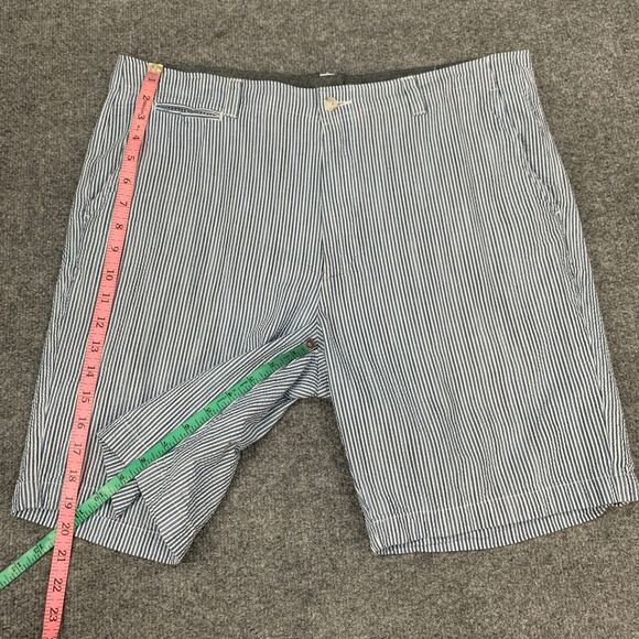 Daniel Cremieux Seersucker Shorts Mens 36 Copen Striped Flat Front Cotton Chino - Picture 6 of 11